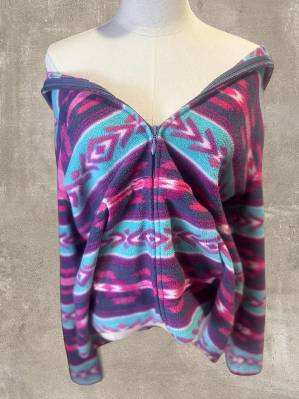 Y2k off the shoulder zip up Sonoma life + style size XL